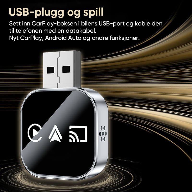 Trådløs CarPlay Android Auto Adapter