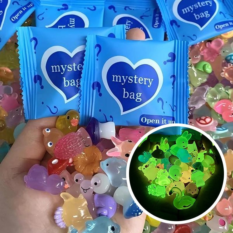 Mini Glød-i-Mørke Dyrefigurer med Blindposer