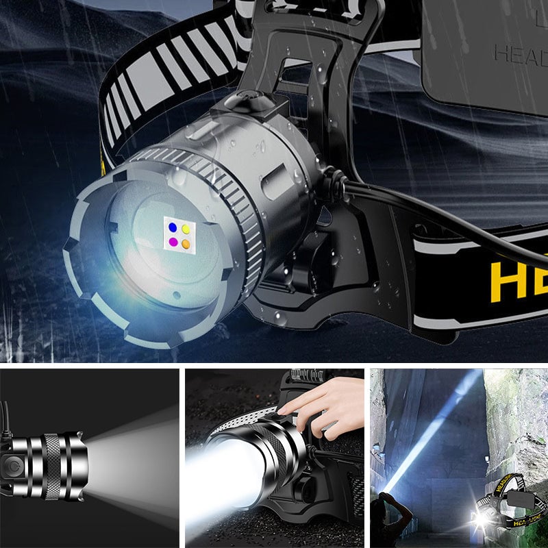 Fire Lyskilder Zoom Natt Fiske Frontlykt