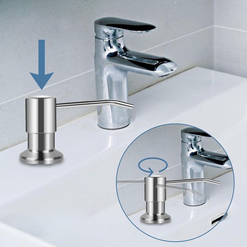 Såpedispenser i Rustfritt Stål til Vask