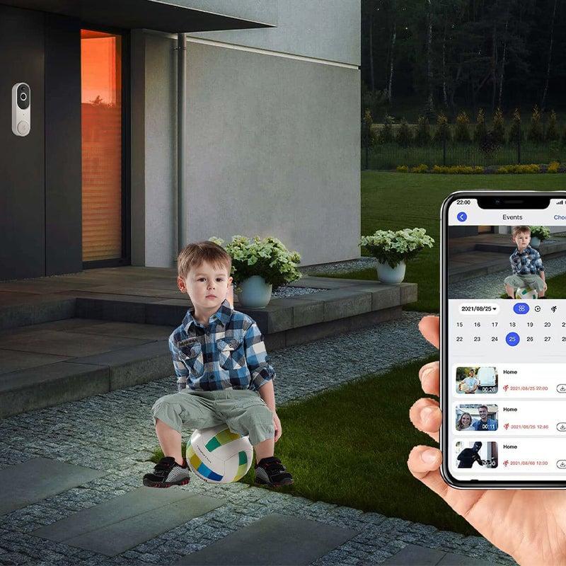 Trådløst smart dørklokkekamera - utendørs overvåking med HD-nattsyn