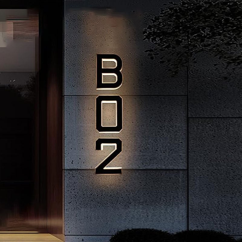 Solcelledrevet Vanntett LED-Adressenummer