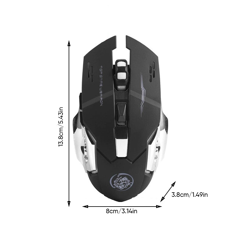 Oppladbar trådløs Bluetooth-mus med dobbel modus