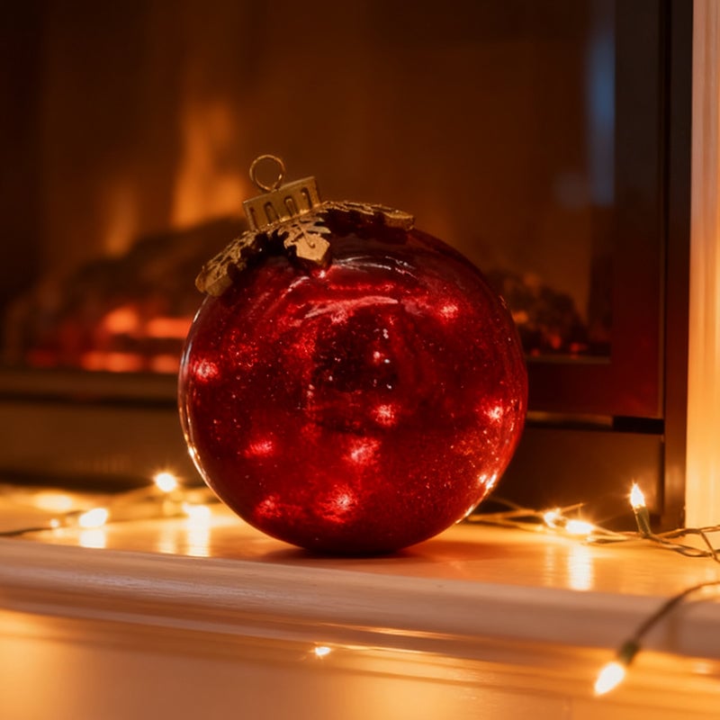 Glass Bordplate Julepynt