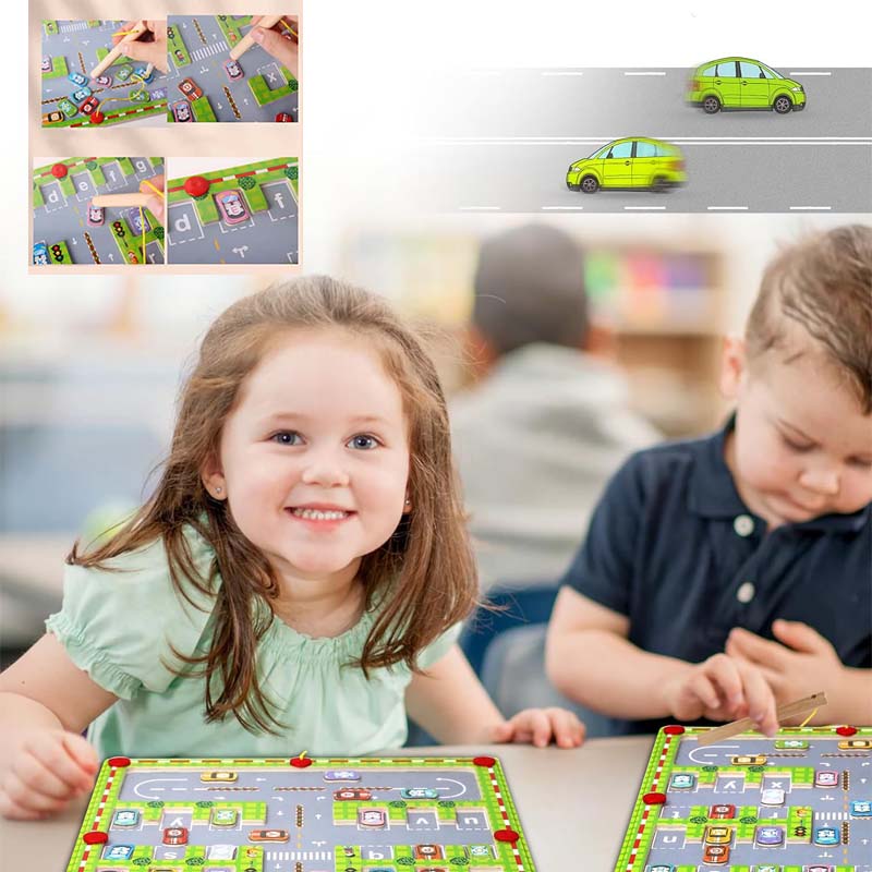 Magnetisk alfabet parkeringsleketøy