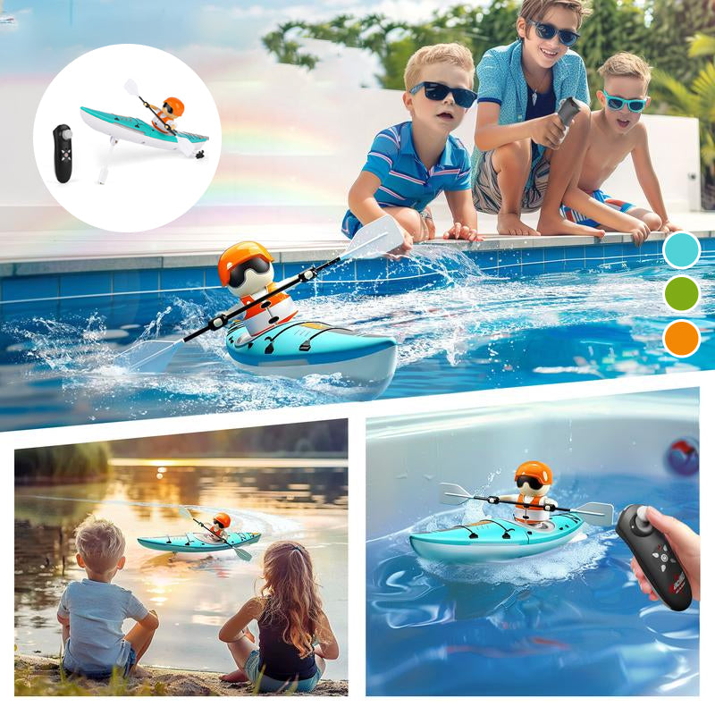 Fargerik fjernstyrt racerbåt