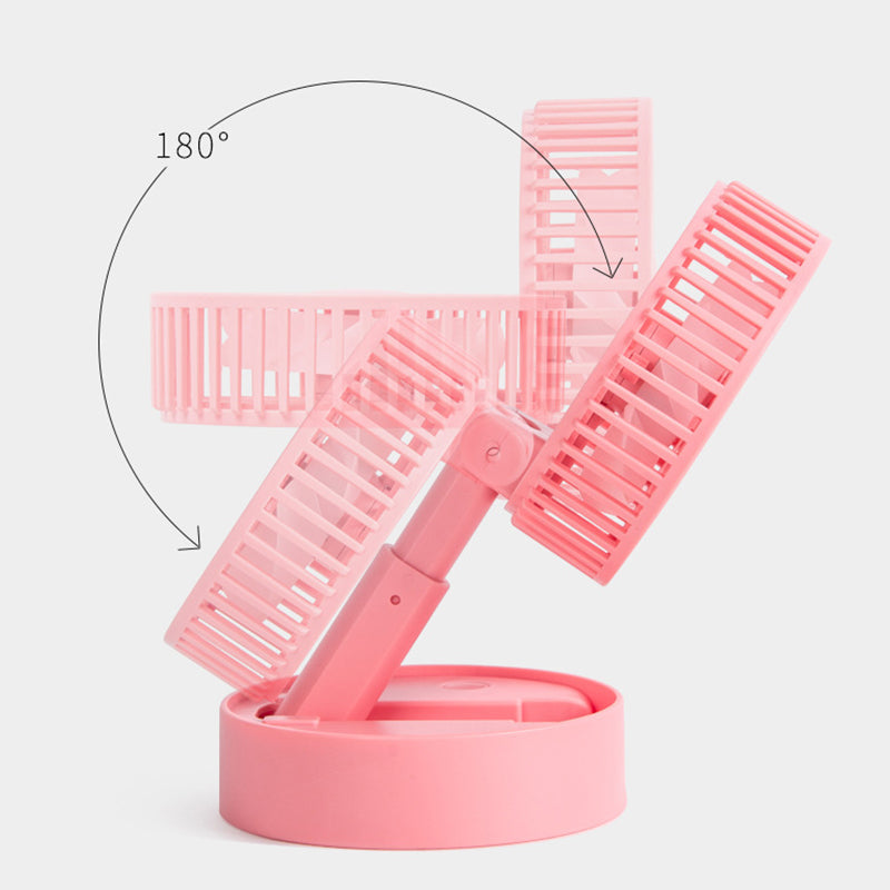 Mini sammenleggbar teleskopvifte