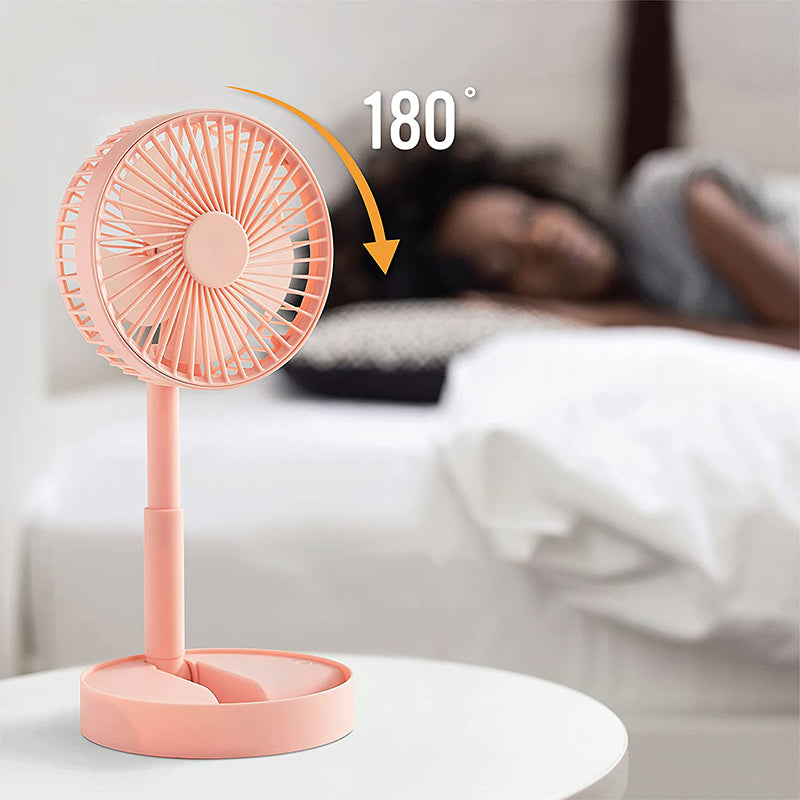 Mini sammenleggbar teleskopvifte