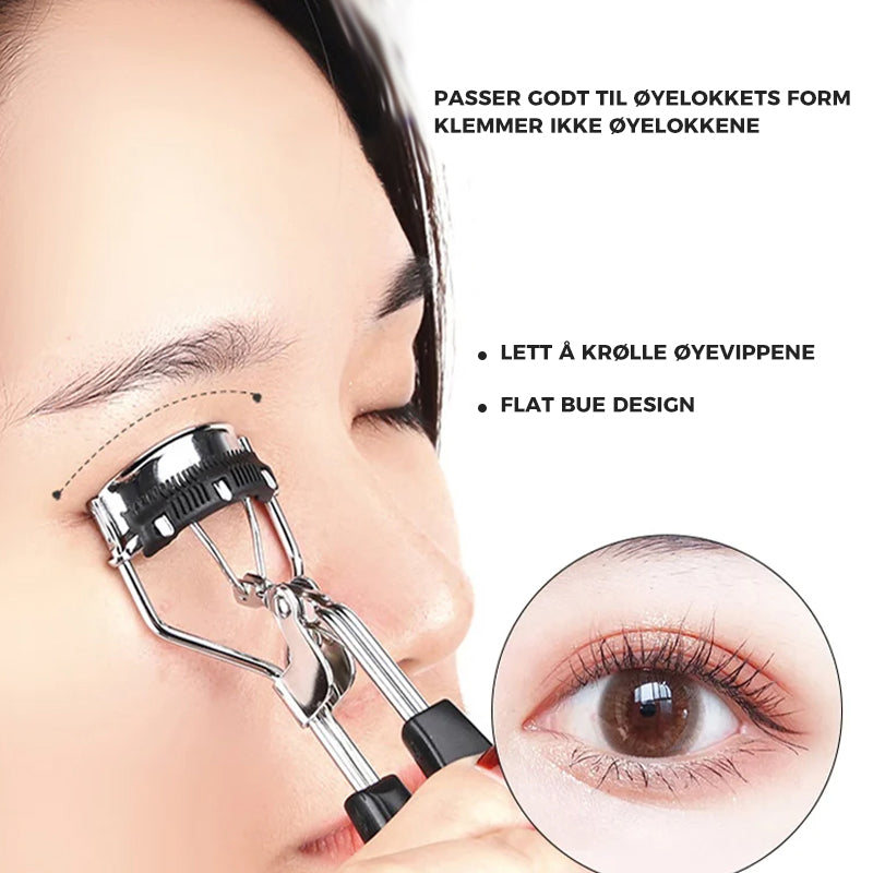 Eyelash curler with brush