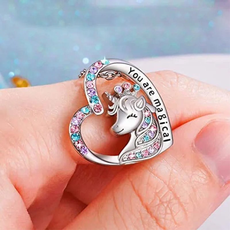 Unicorn earrings sales and necklace