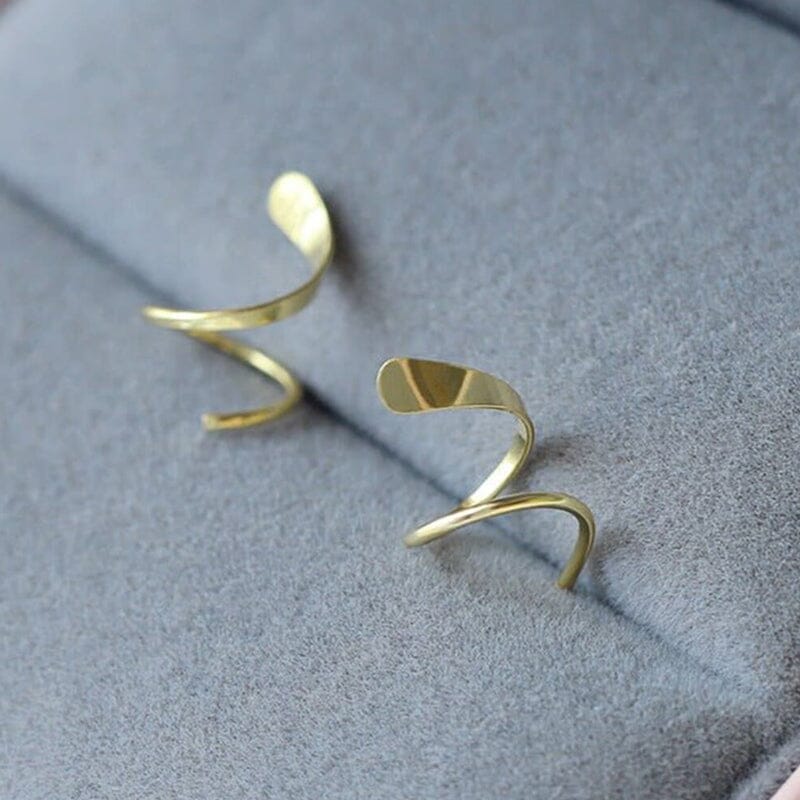 Spiral Hoop Twist øredobber