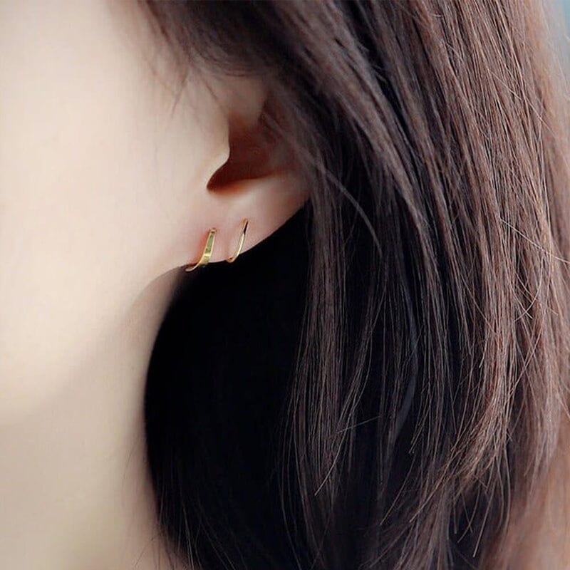 Spiral Hoop Twist øredobber