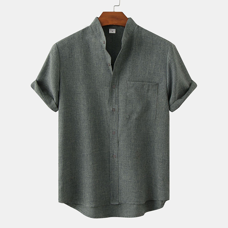 Ensfarget herreskjorte