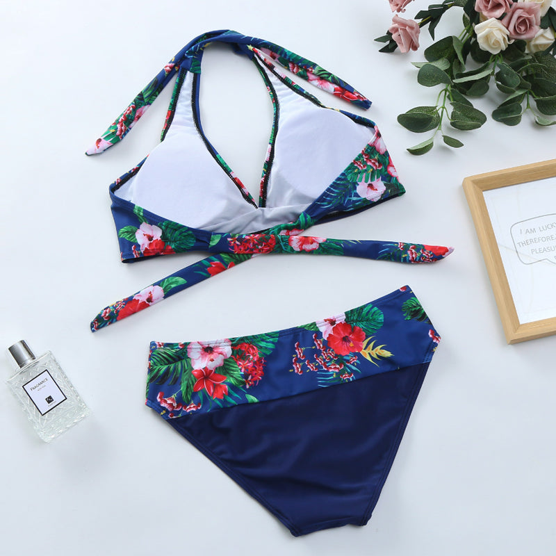 Bikinisett med blomstertrykk