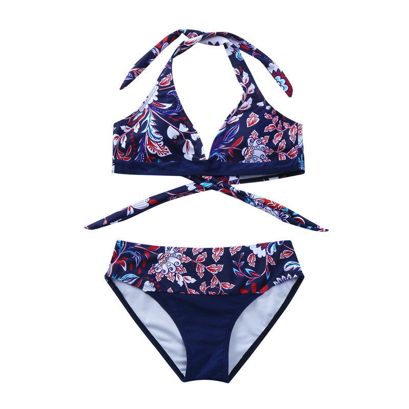 Bikinisett med blomstertrykk