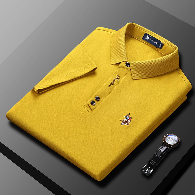 Ensfarget polo t-skjorte for menn