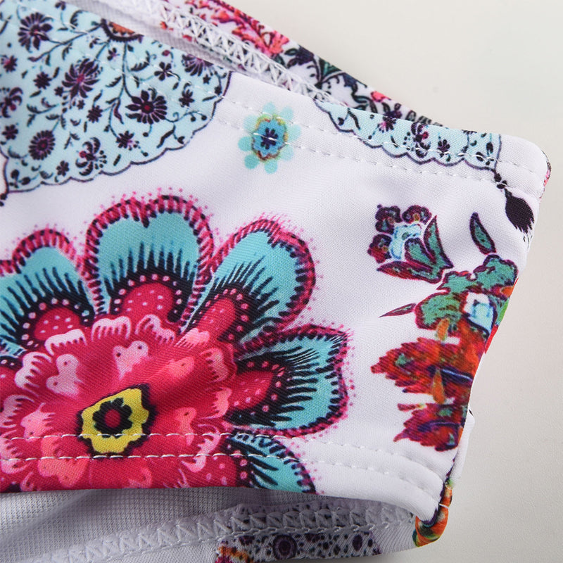 Bikinisett med blomstertrykk