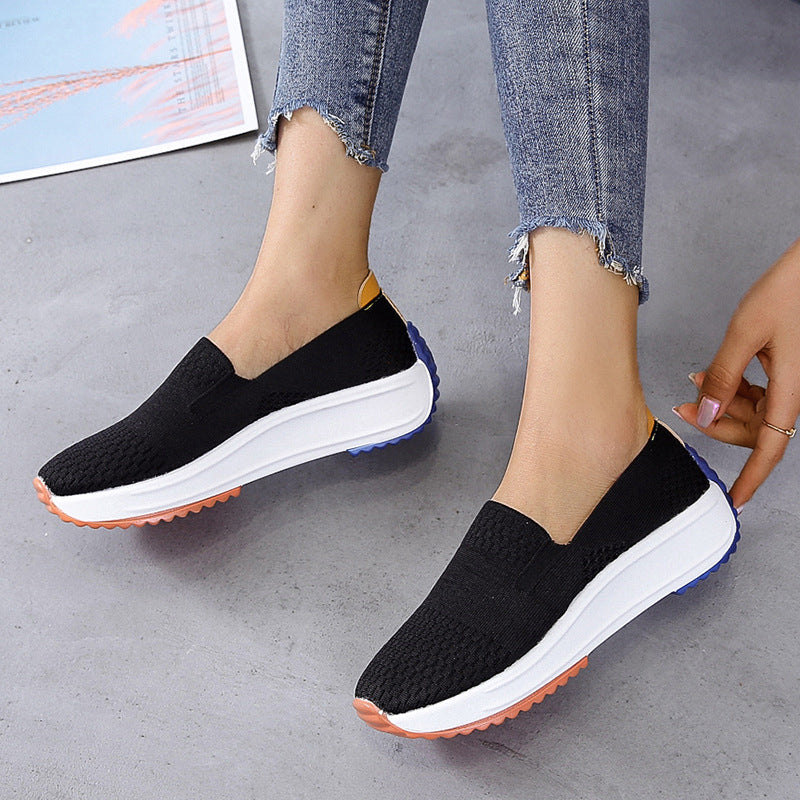 Slip-on flystrikk sko for kvinner