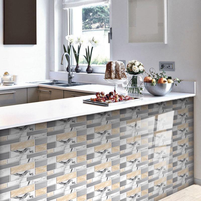 Kreativ hjem dekorering 3D fliser klistremerker