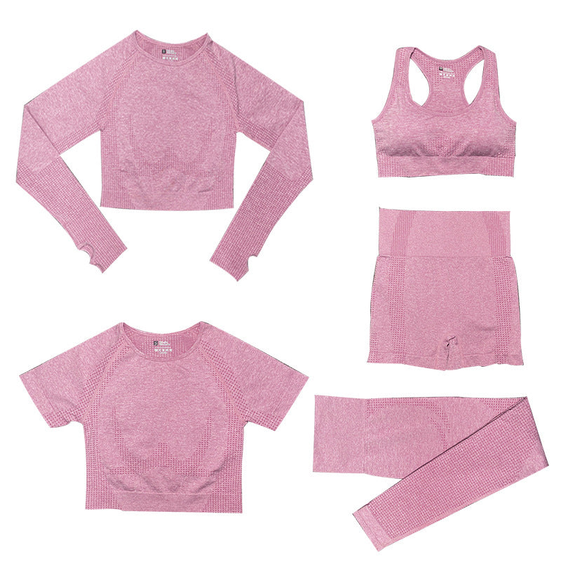 HurtigtĂžrkende, langermet, tettsittende gymdress med fem deler