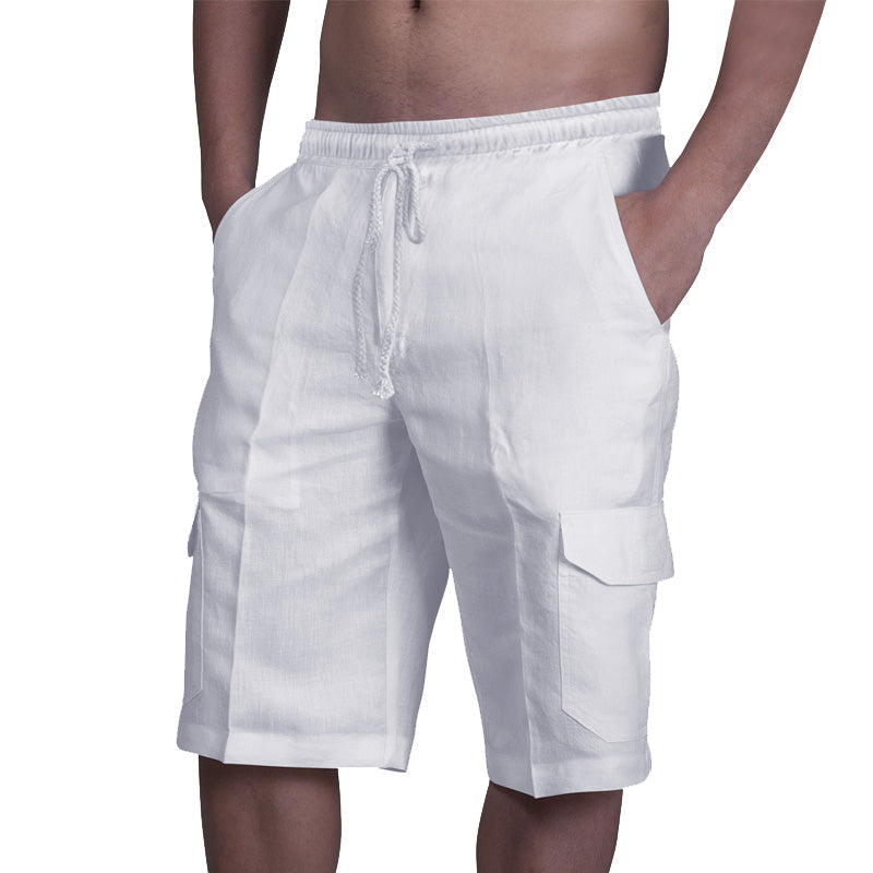 Ensfarget strand-shorts for menn