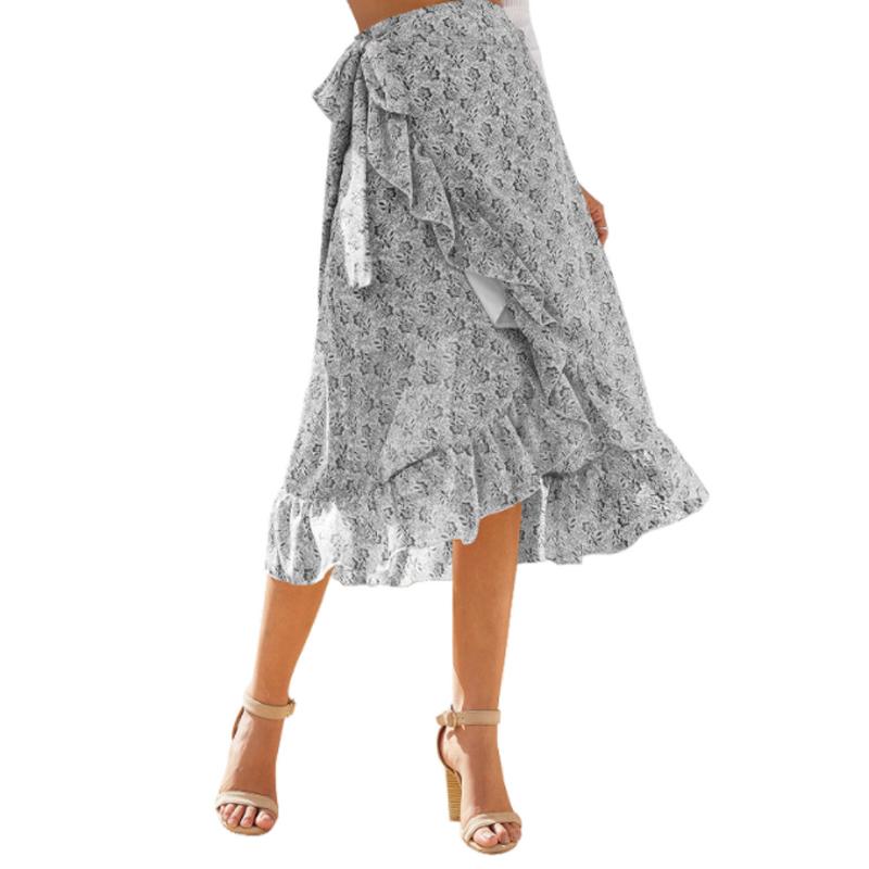 Floral chiffon skjĂžrt