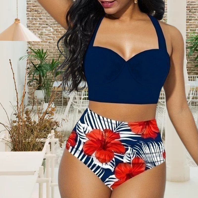 Bikinisett med blomstertrykk