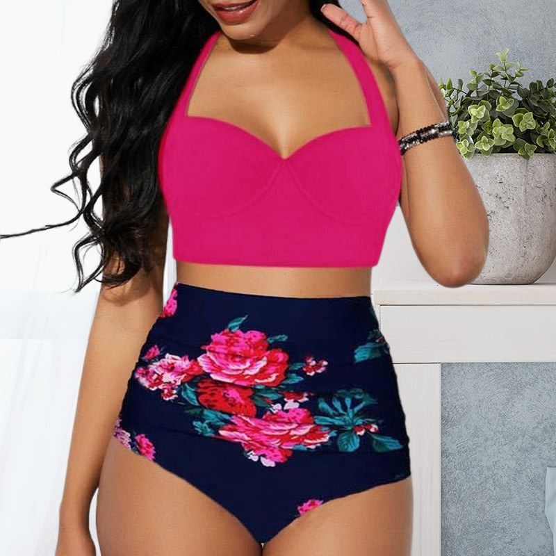Bikinisett med blomstertrykk