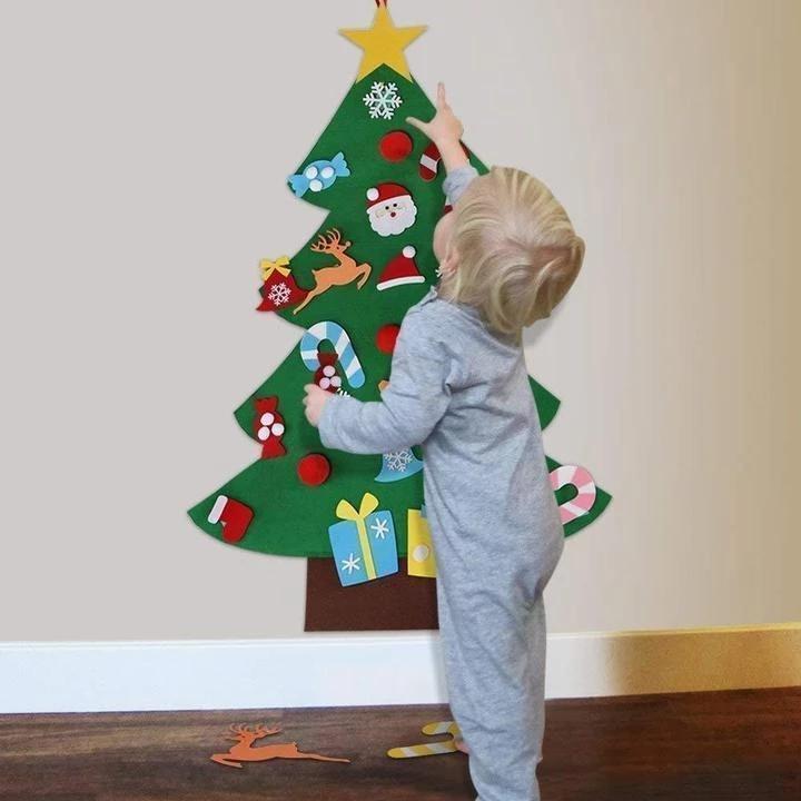 DIY følte juletre (Beste gave til barn)