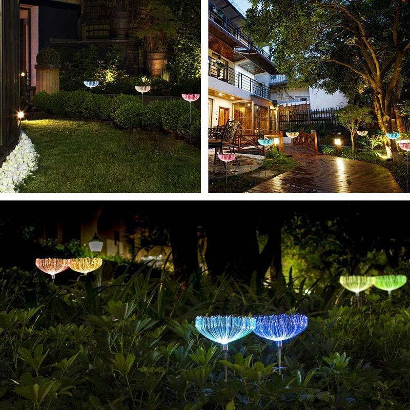 Soldrevet fiberoptisk lys