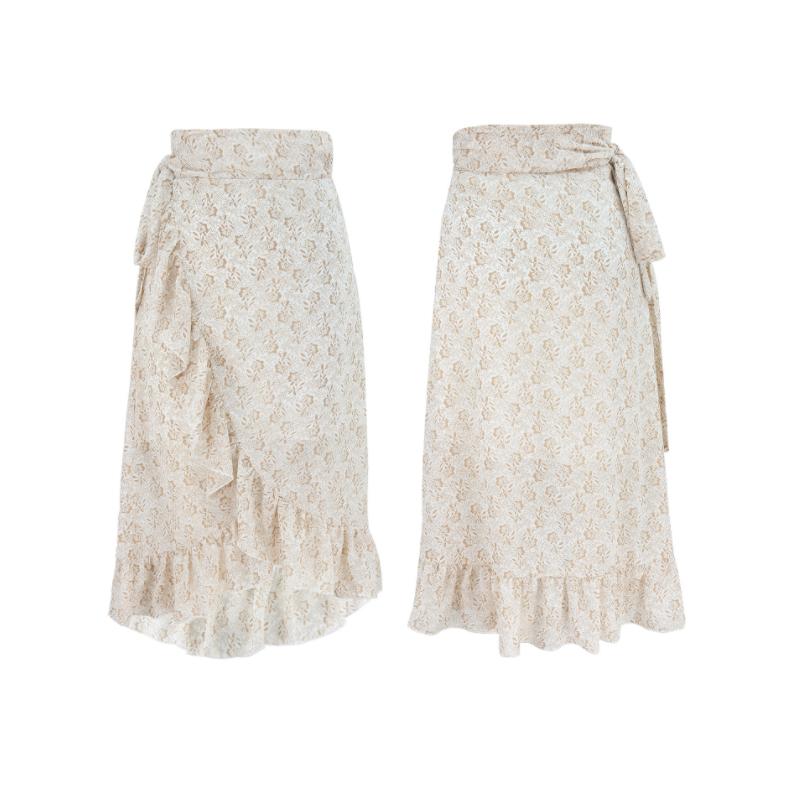 Floral chiffon skjĂžrt