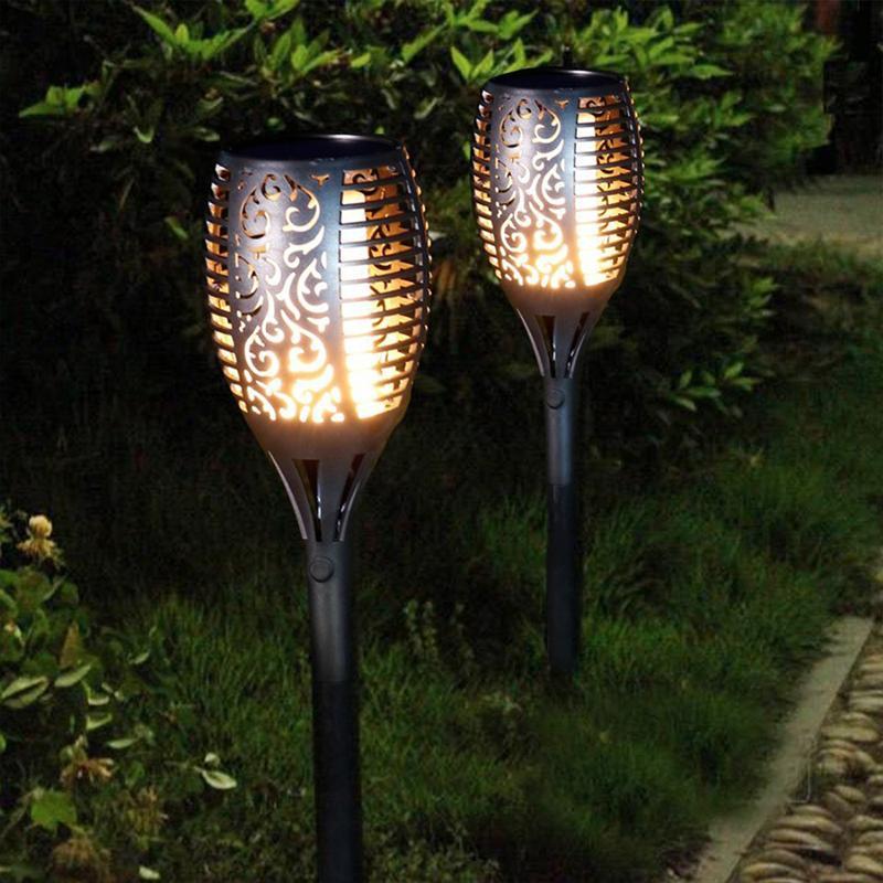 LED soldrevet stilykt,  lampe av lys dansende flamme(👉👉Kjøp 2, -10%)