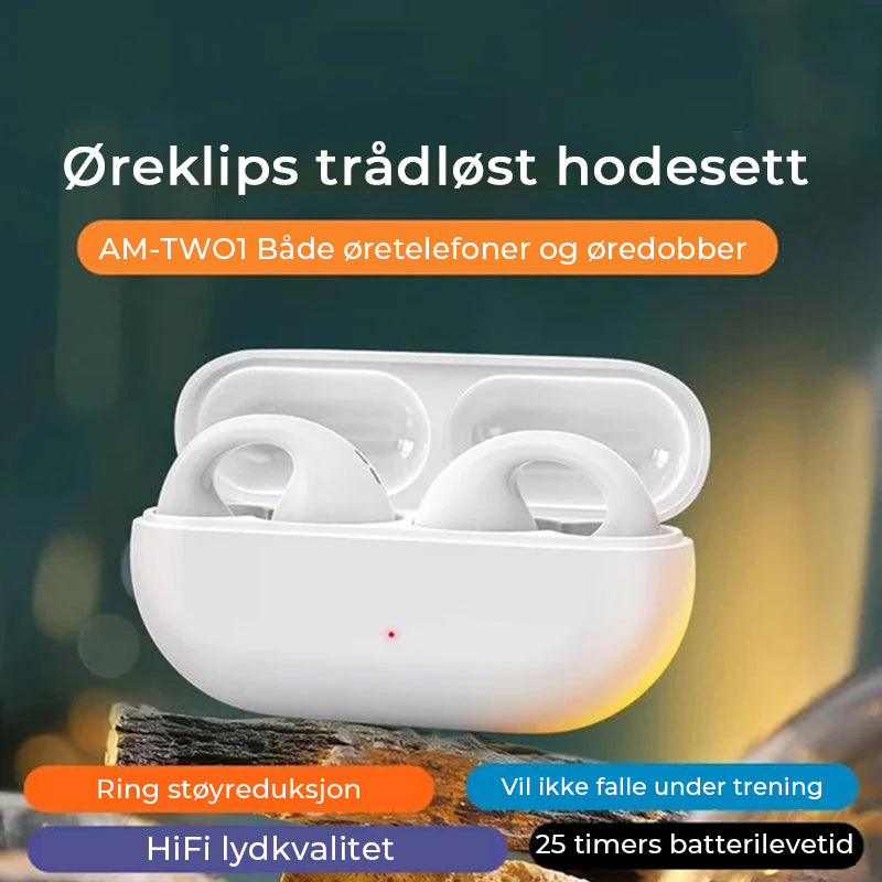 Trådløse øreklips Bone Conduction-hodetelefoner