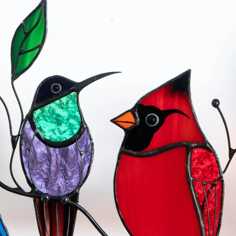 Bird glassmaleri vindu dekorasjon 🎁🎄julegave🐦