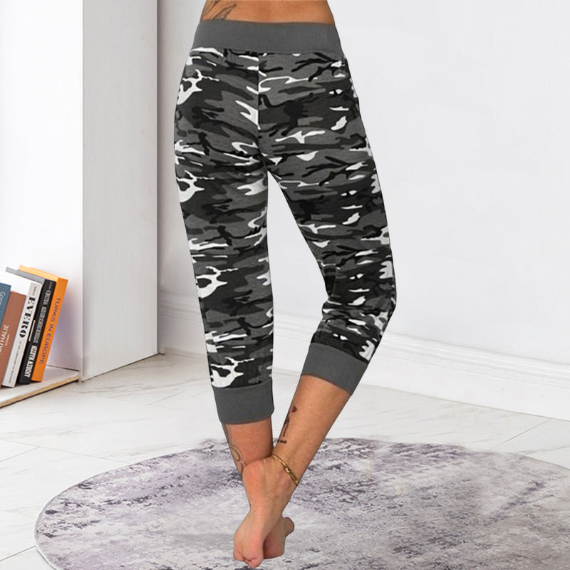 Yogabukser med kamuflasjetrykk