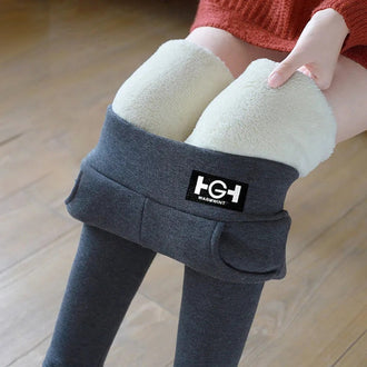 Kvinners varme fleece-fôrede leggings