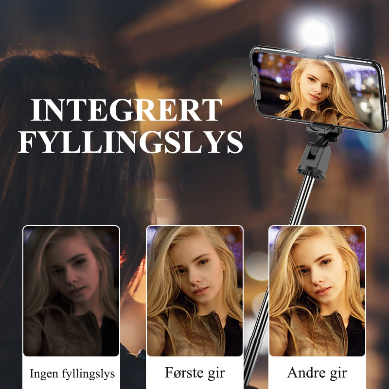 Bluetooth-fjernkontroll Selfie Stick-stativ