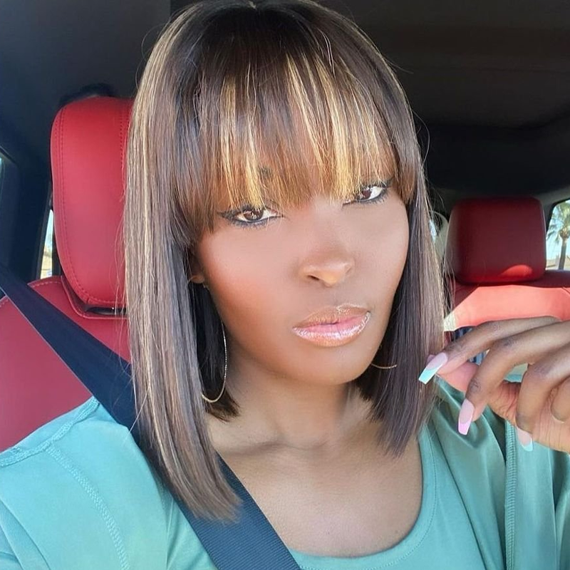 Søte lagdelte bob parykker med rett hår