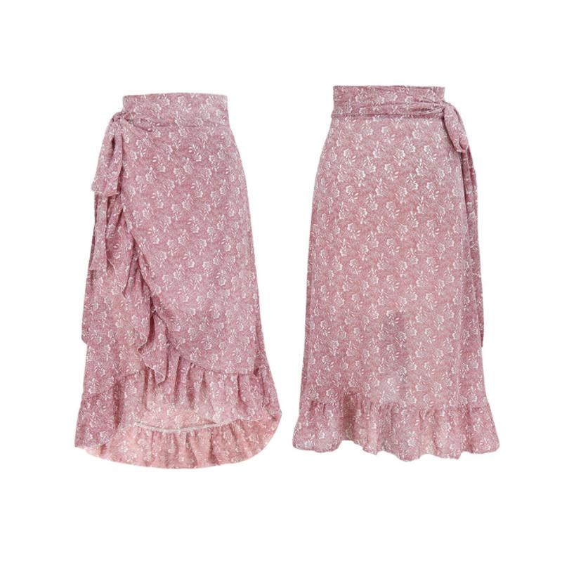 Floral chiffon skjĂžrt