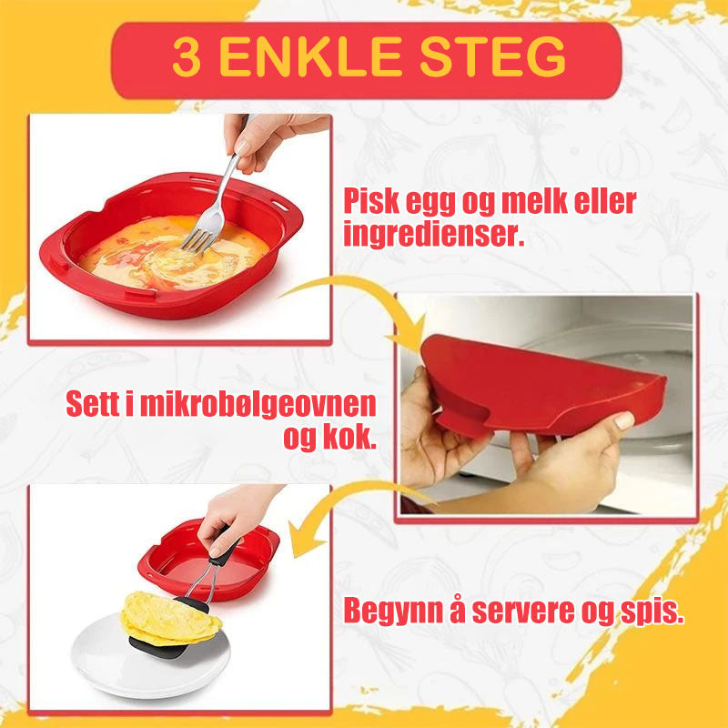 Silikon Omelettlager for Mikrobølgeovn