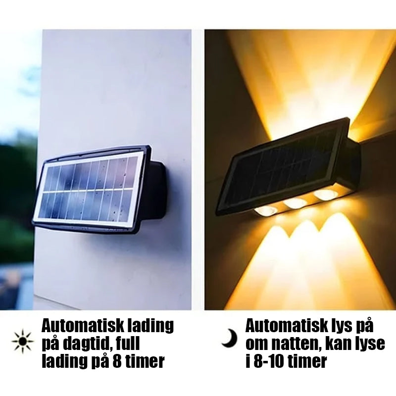 Solar utendørs vegglampe