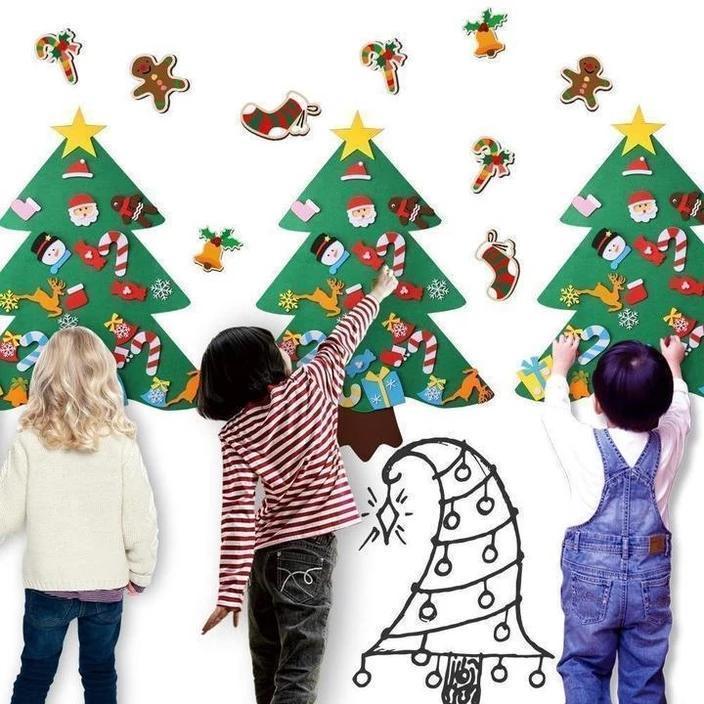 DIY følte juletre (Beste gave til barn)