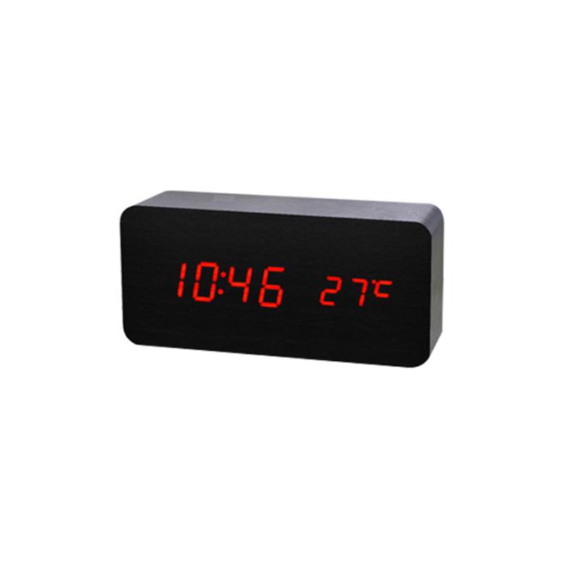 LED-Vekkerklokke i Tre Med Lydkontroll