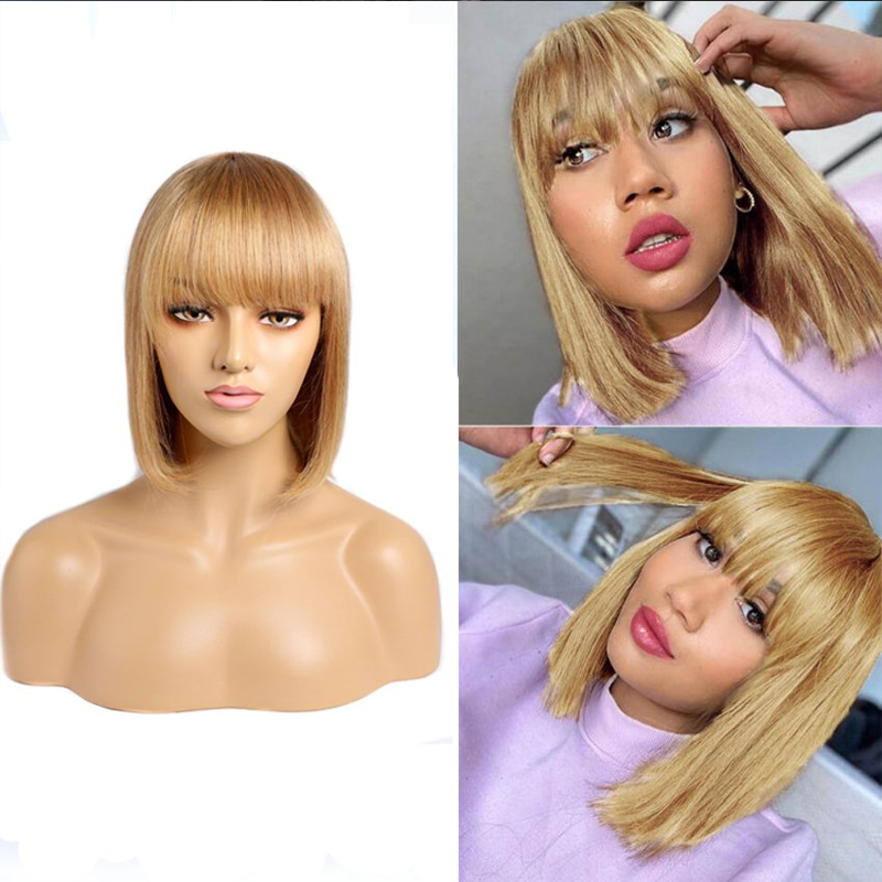 Søte lagdelte bob parykker med rett hår