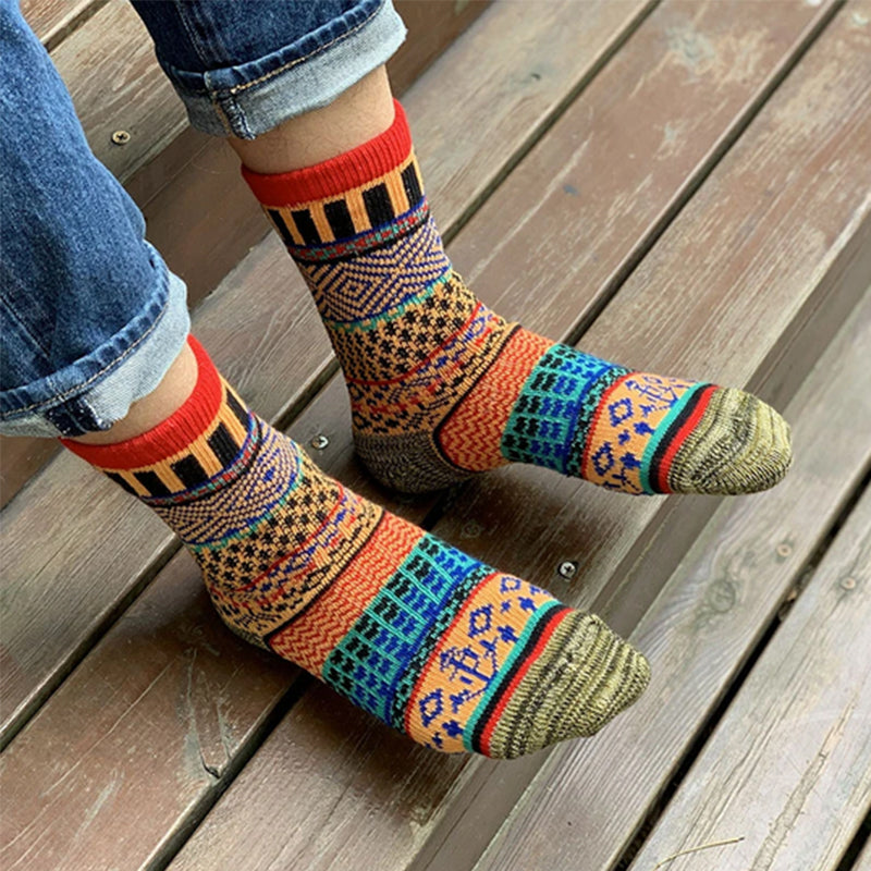 Retro sokker i etnisk stil for menn