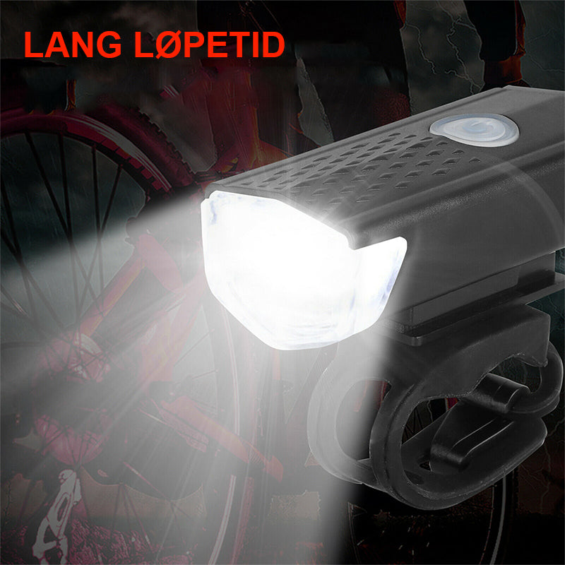 Oppladbart lyssett for sykkel
