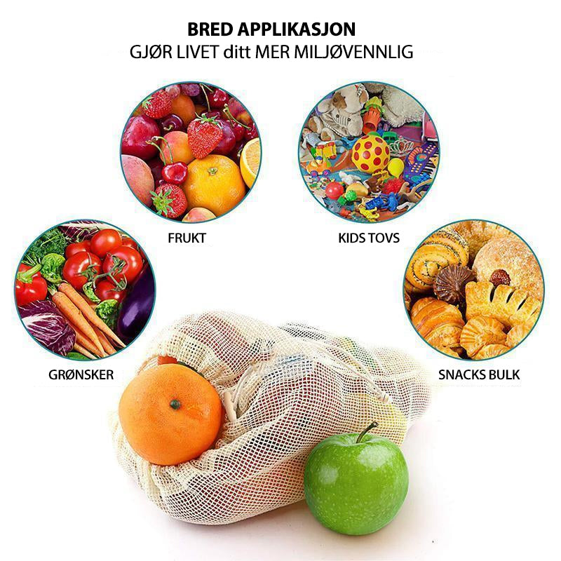 Gjenbrukbare Vaskbare Biologisk Nedbrytbare Poser