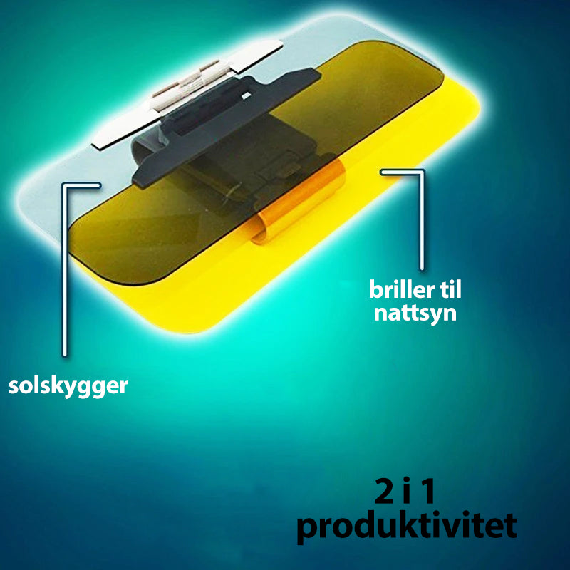 Dag- og natt-antirefleks bil frontrute visir