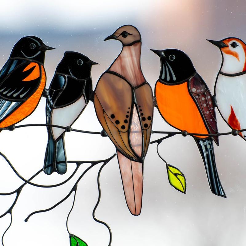 Bird glassmaleri vindu dekorasjon đđjulegaveđŠ