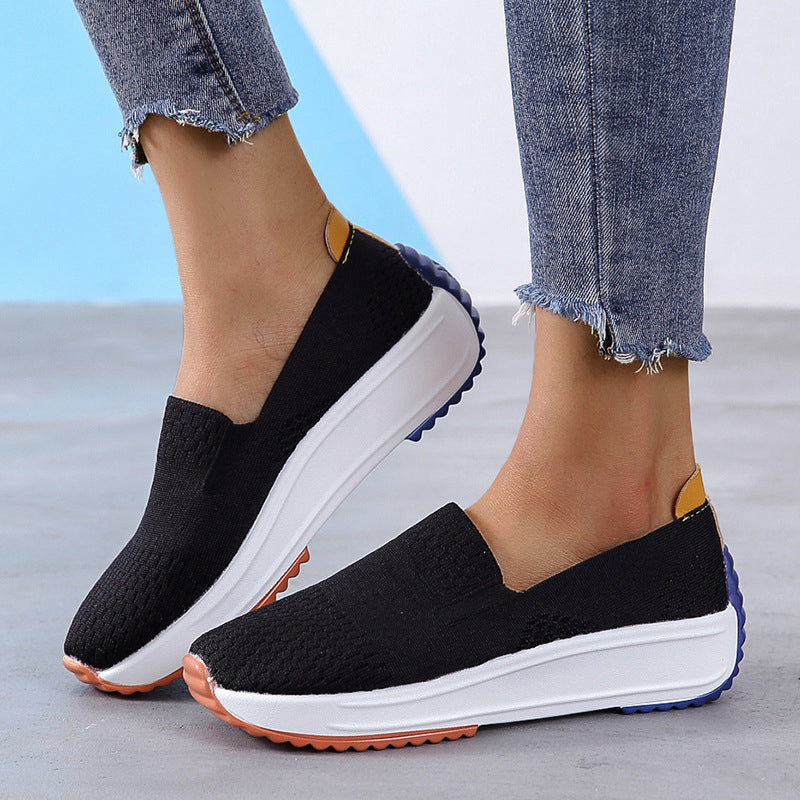 Slip-on flystrikk sko for kvinner